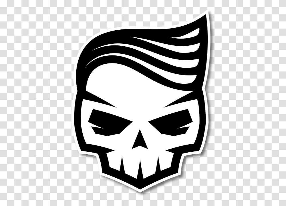 Ybg Skull Sticker Your Biker Gang Logo, Stencil, Rug, Label Transparent Png