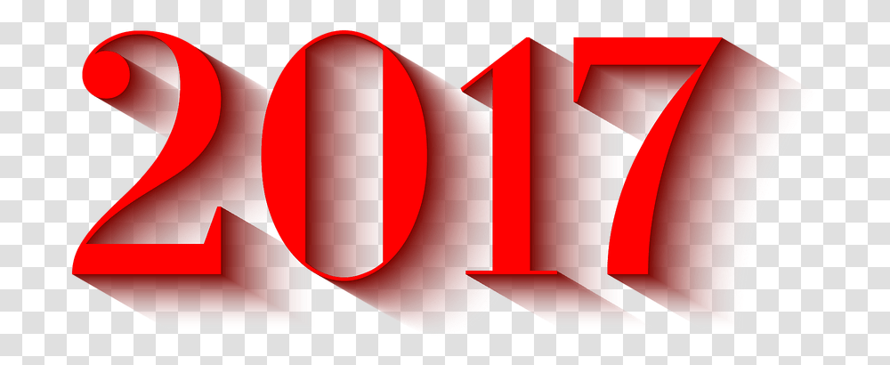Year 2017 Red New Year's Eve Figures Graphics Ano De 2017, Logo, Trademark, Tape Transparent Png