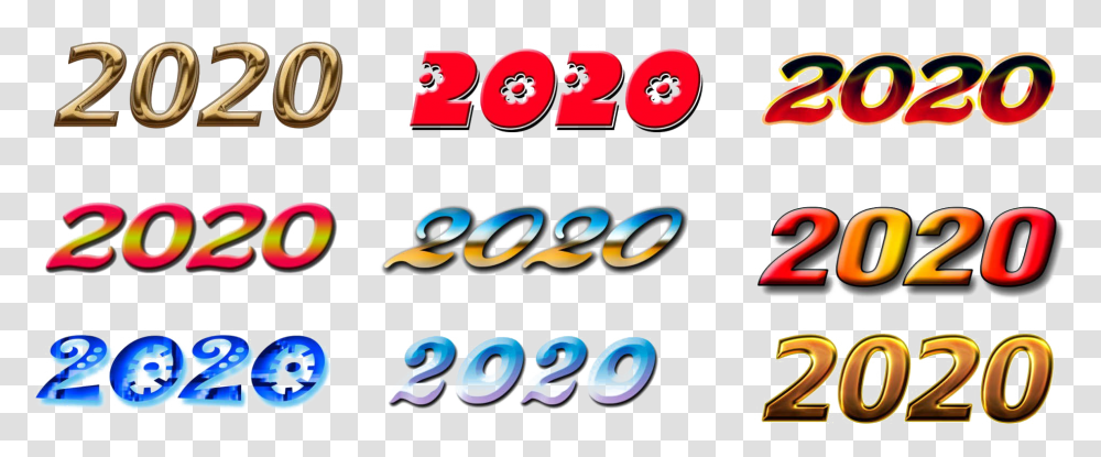Year 2020 Background Circle, Alphabet, Number Transparent Png