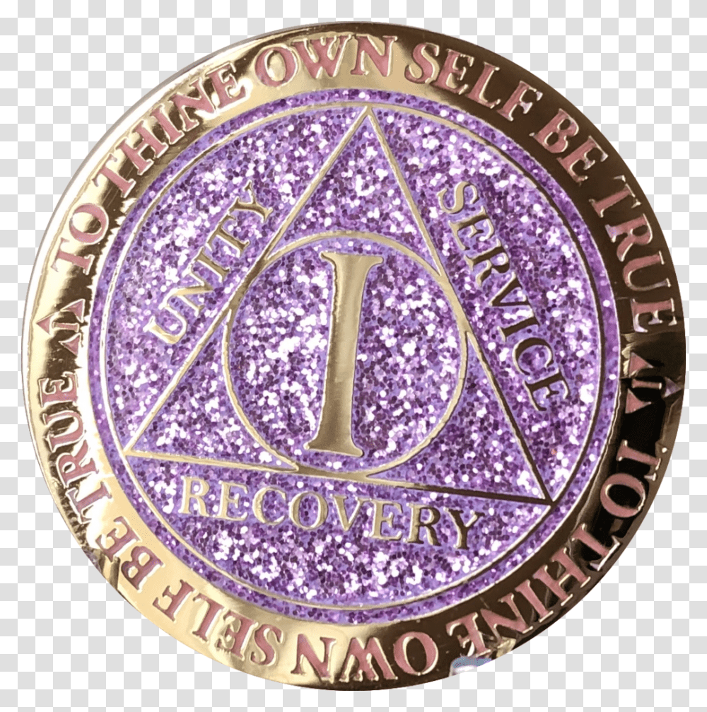 Year Aa Medallion Reflex Glitter Lavender Purple Circle, Logo, Trademark, Clock Tower Transparent Png