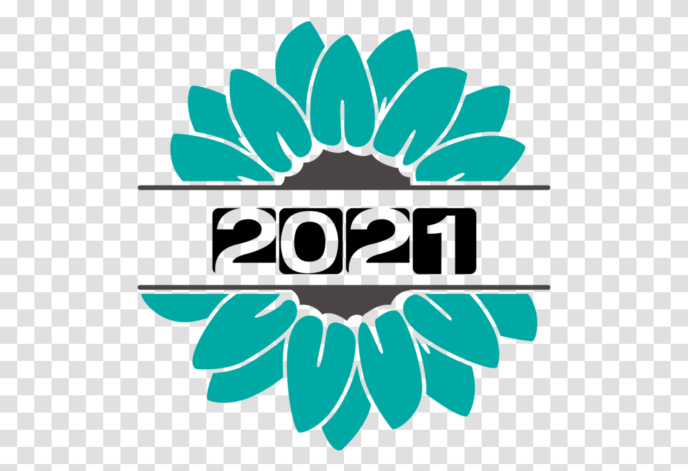 Year Leaf Logo M New Year 2021 Logo, Turquoise, Label, Text, Symbol Transparent Png