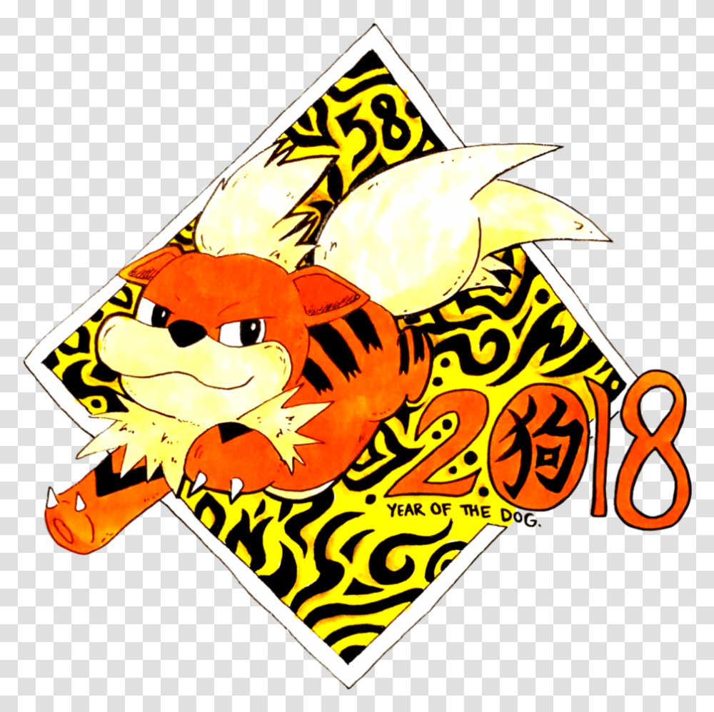 Year Of The Growlithe Cartoon, Logo, Trademark, Emblem Transparent Png