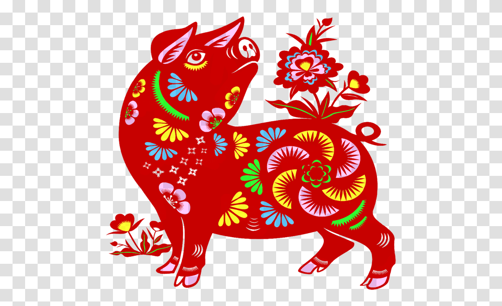 Year Of The Pig Art, Dragon, Pattern, Cat Transparent Png
