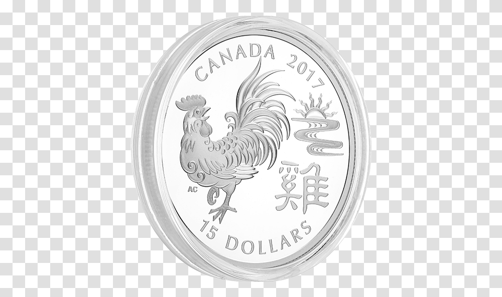 Year Of The Rooster Year Of The Rooster Gold Coin 2017, Money, Bird, Animal, Fowl Transparent Png