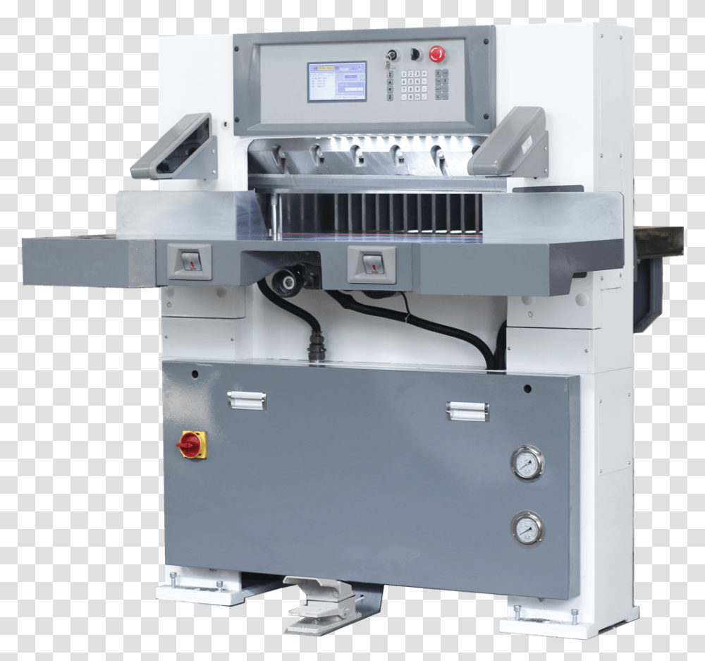 Year Yichang Dongfang 670mm Electric Paper Guillotine Metal Lathe, Machine, Tabletop, Furniture, Electronics Transparent Png