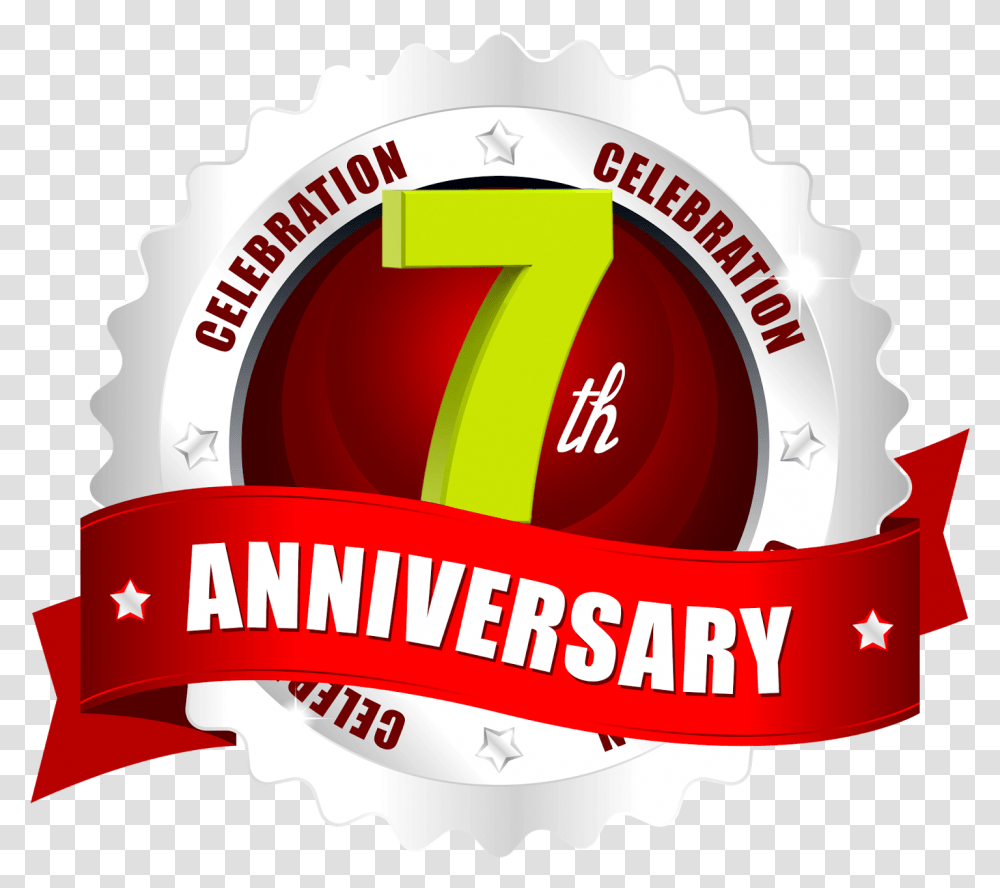 Years Celebrations Hd Ping Logo Free 7 Years Celebration Logo, Label, Text, Symbol, Sticker Transparent Png