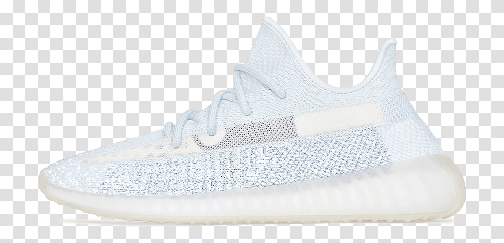 Yeezy Boost 350 V2 Cloud White Reflective Round Toe, Shoe, Footwear, Clothing, Apparel Transparent Png