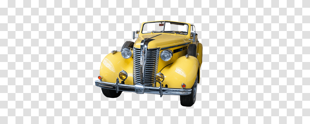 Yellow Car, Vehicle, Transportation, Antique Car Transparent Png