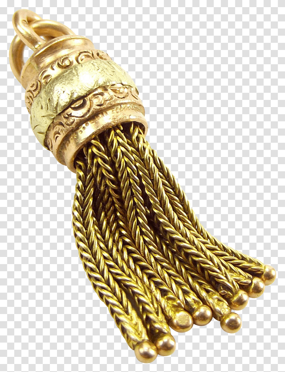 Yellow 9ct Gold Tassel Charm Pendant Solid, Rope, Bird, Animal Transparent Png