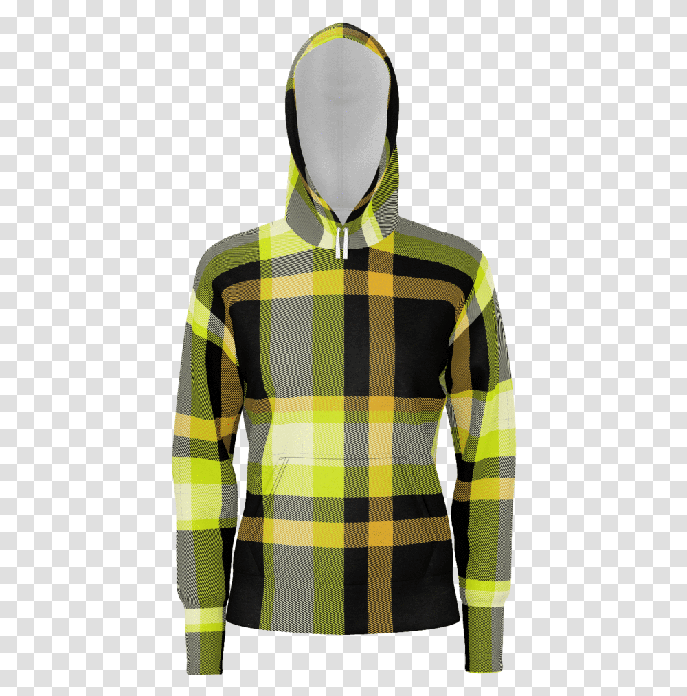 Yellow Amp Black Checkered Pattern Hoodie Hoodie, Apparel, Sweatshirt, Sweater Transparent Png