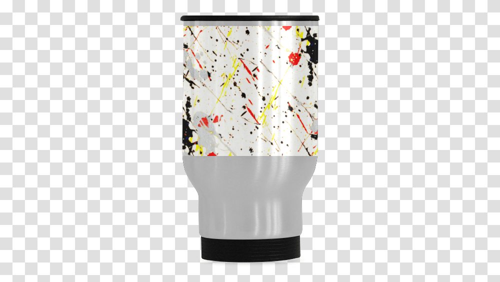 Yellow Amp Black Paint Splatter Travel Mug 14 Oz, Plot, Paper, Light, Modern Art Transparent Png