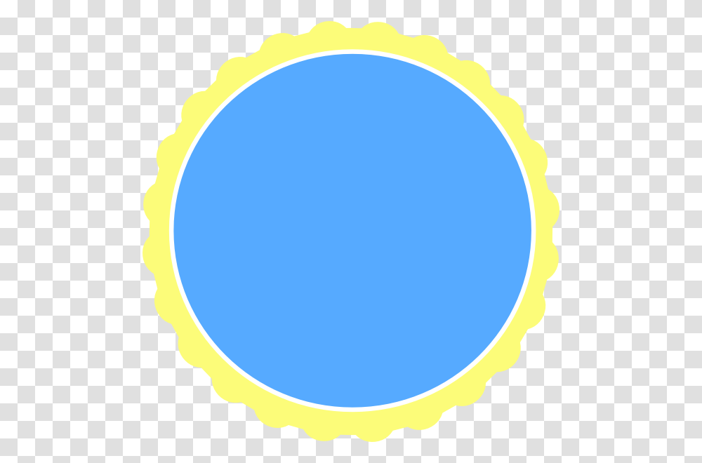Yellow Amp Blue Scallop Circle Frame Svg Clip Arts Blue And Yellow Circle Border, Outdoors, Nature, Oval, Sky Transparent Png