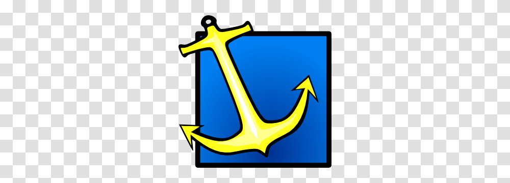 Yellow Anchor Blue Background Clip Art, Axe, Tool, Hook, Hammer Transparent Png
