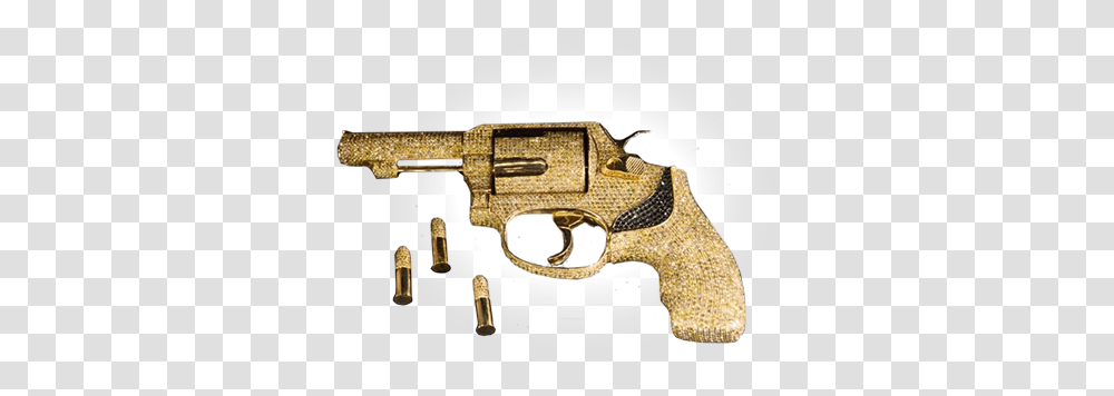 Yellow And Black Diamond Pistol Revolver, Gun, Weapon, Weaponry, Handgun Transparent Png