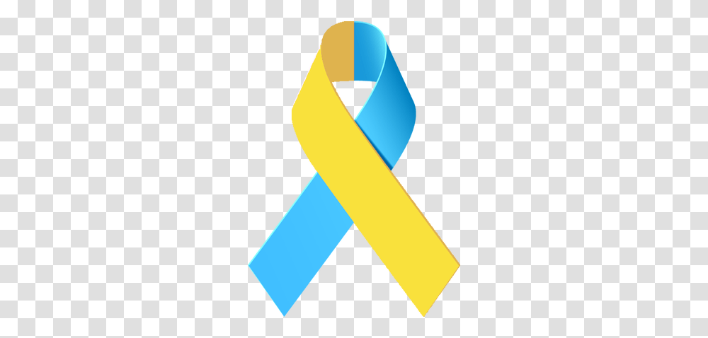 Yellow And Blue Awareness Ribbon Traceys Likes Transparent Png