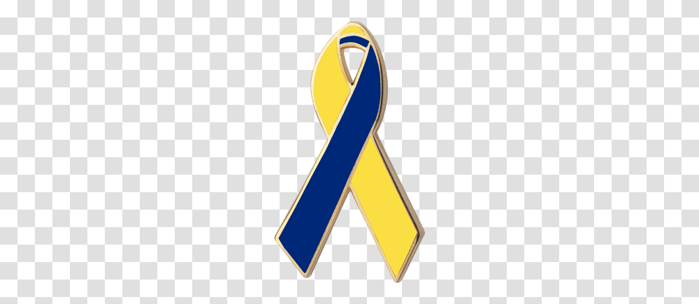 Yellow And Blue Awareness Ribbons Lapel Pins, Oars, Logo Transparent Png