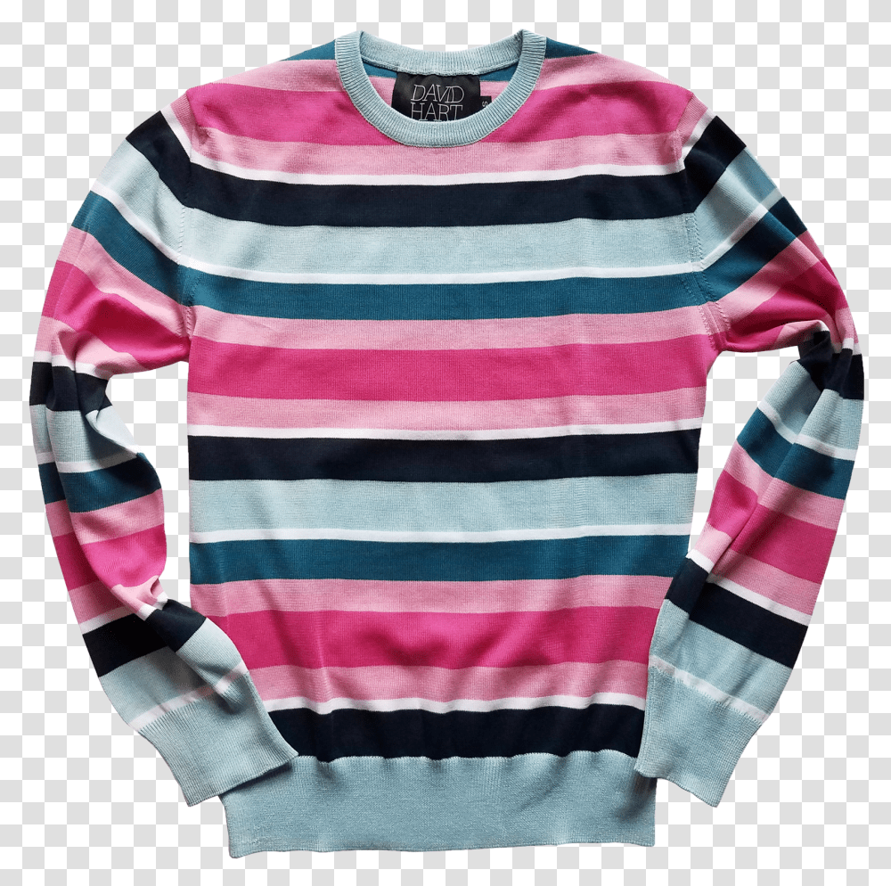 Yellow And Blue Striped Sweater Transparent Png