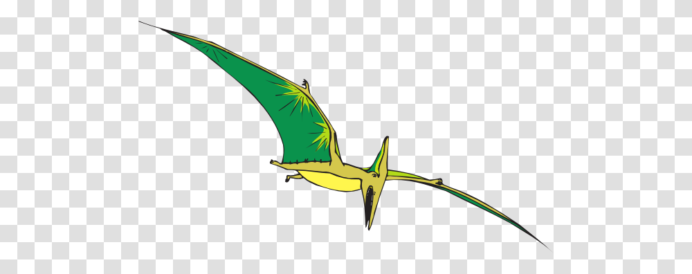 Yellow And Green Pterodactyl Clip Art, Dragon Transparent Png