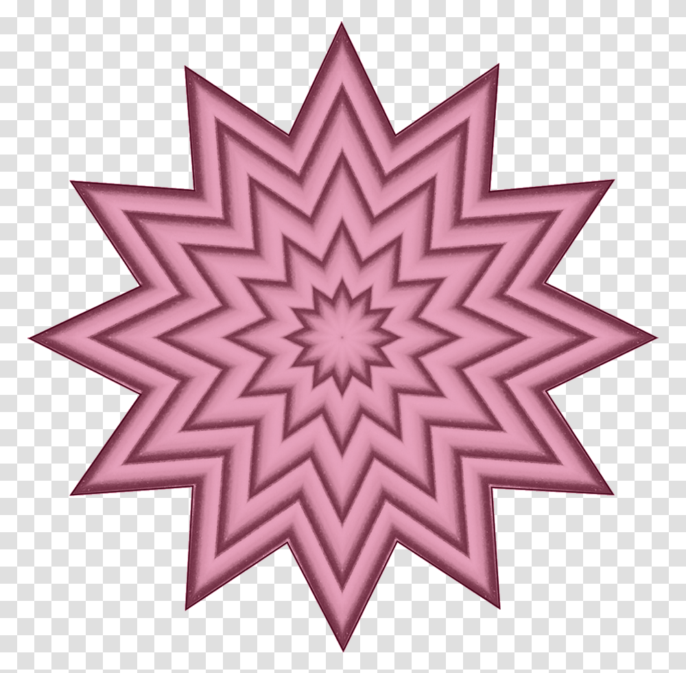 Yellow And Orange Star Swirl Purple Star Pattern Trippy Optical Illusions, Cross, Star Symbol Transparent Png
