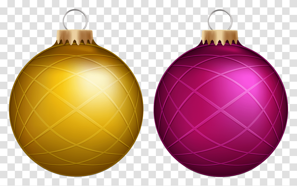 Yellow And Pink Christmas Balls Clip Art Christmas Ornament, Sphere, Balloon, Pattern, Gold Transparent Png