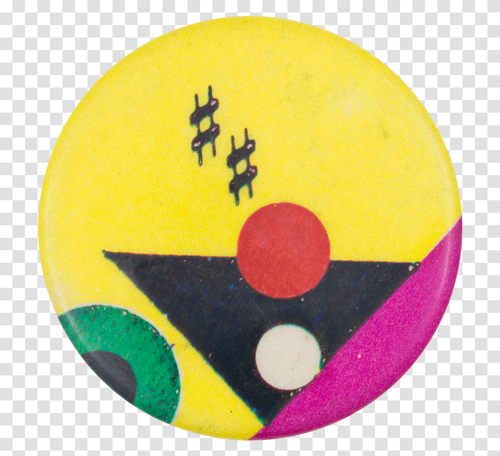 Yellow And Pink With Black Triangle Art Button Museum, Logo, Trademark Transparent Png