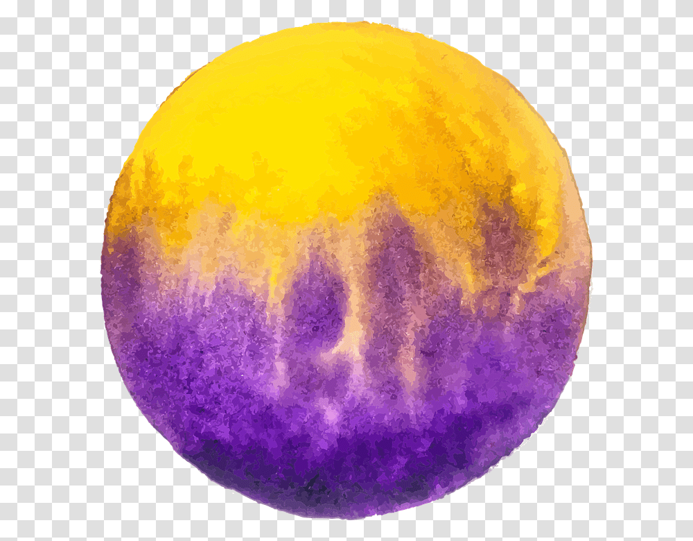 Yellow And Purple Circle, Sphere, Moon, Outer Space, Night Transparent Png