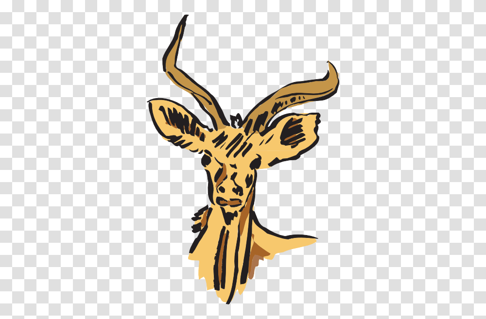 Yellow Antelope Drawing Clip Art, Mammal, Animal, Giraffe, Wildlife Transparent Png
