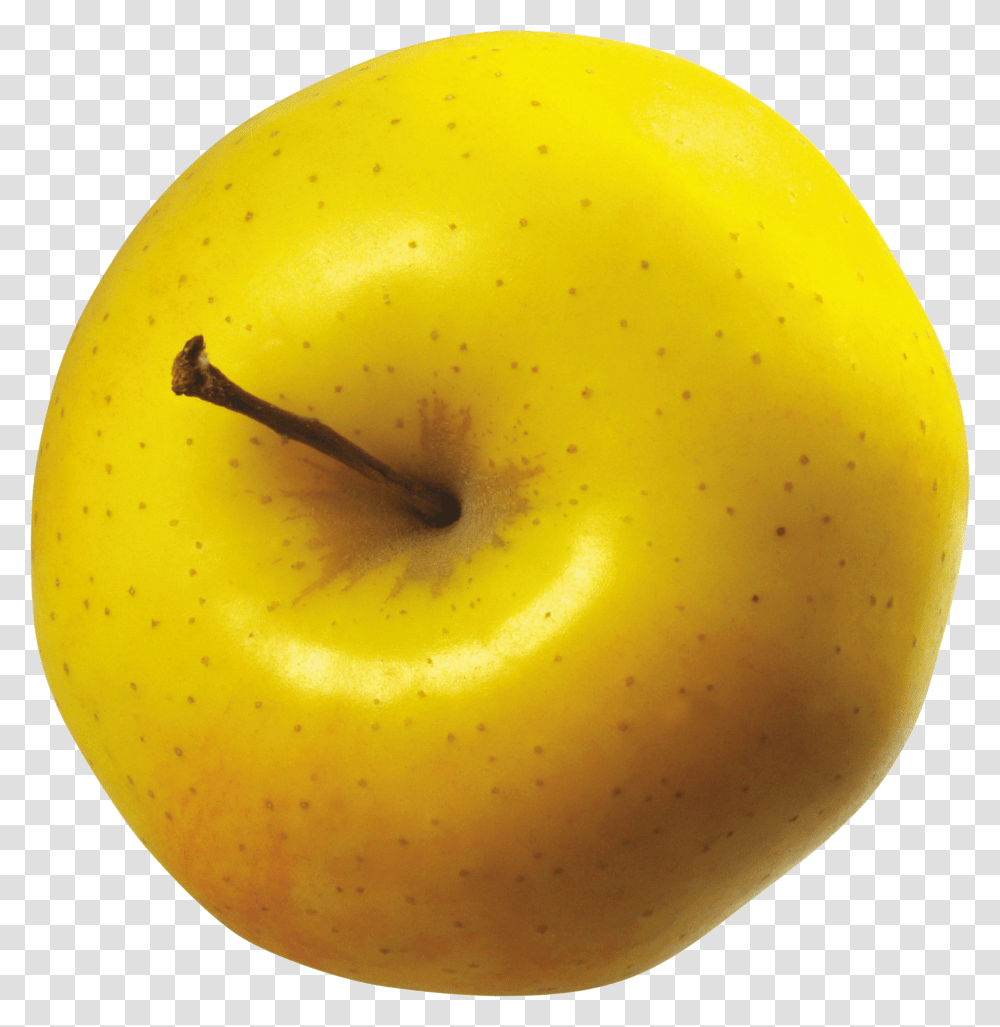 Yellow Apple Top View Fruits Top View Transparent Png