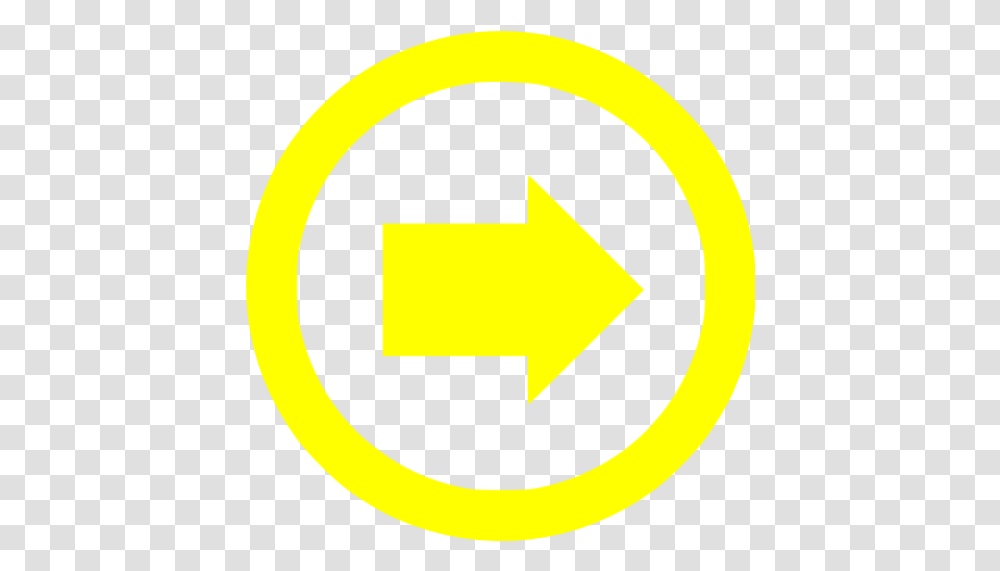 Yellow Arrow 4 Icon Free Yellow Arrow Icons Circle, Symbol, Sign, Road Sign, Light Transparent Png