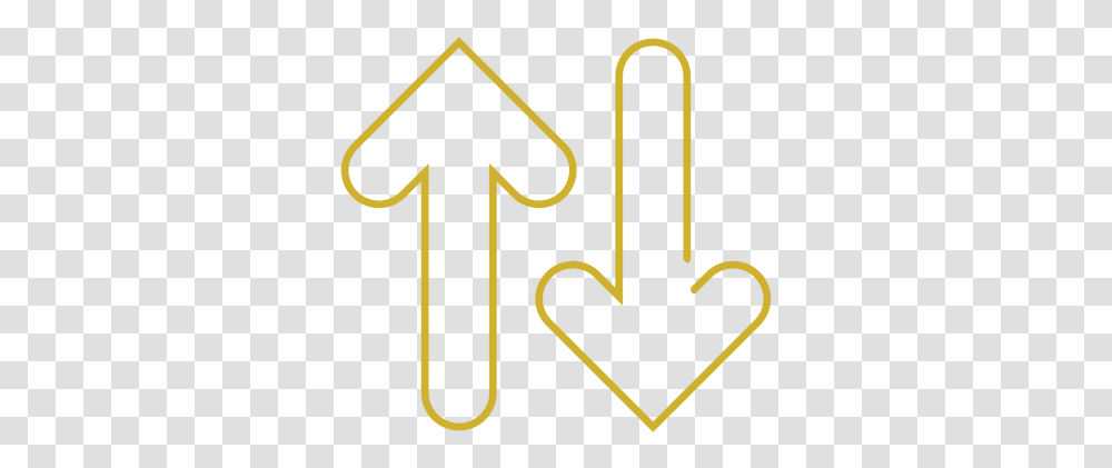Yellow Arrows Line Icon Sign, Symbol, Light, Hook Transparent Png