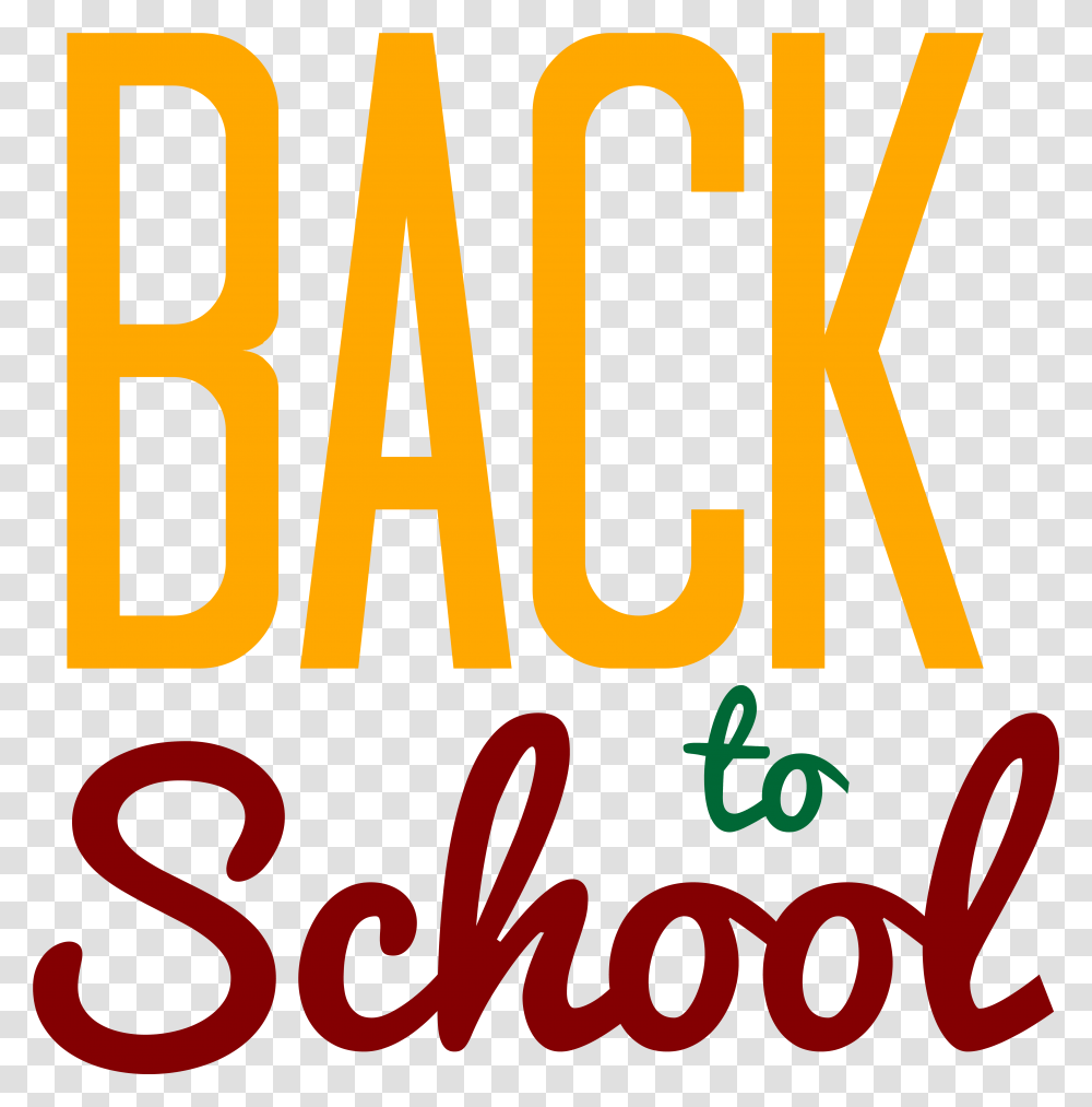 Yellow Back To School Clipart Image Back To School Wording, Alphabet, Number Transparent Png
