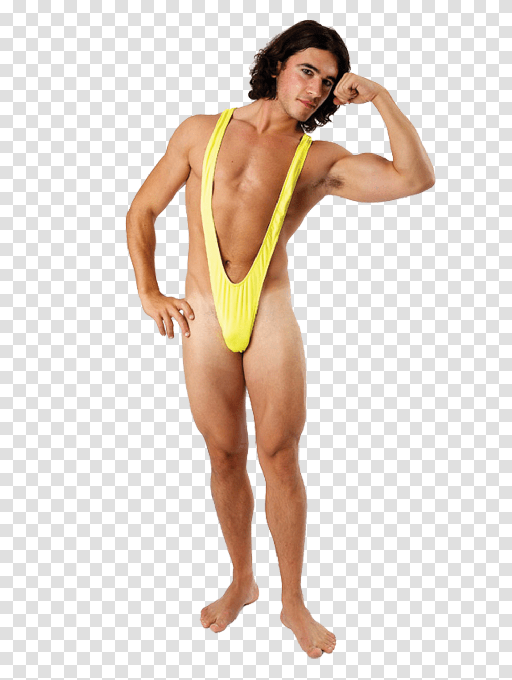 Yellow Bathing Suit Mens, Female, Person, Swimwear Transparent Png