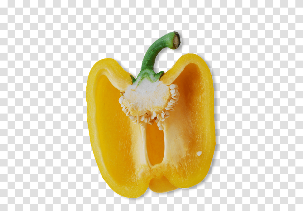 Yellow Bell Pepper Cross Section, Plant, Vegetable, Food Transparent Png