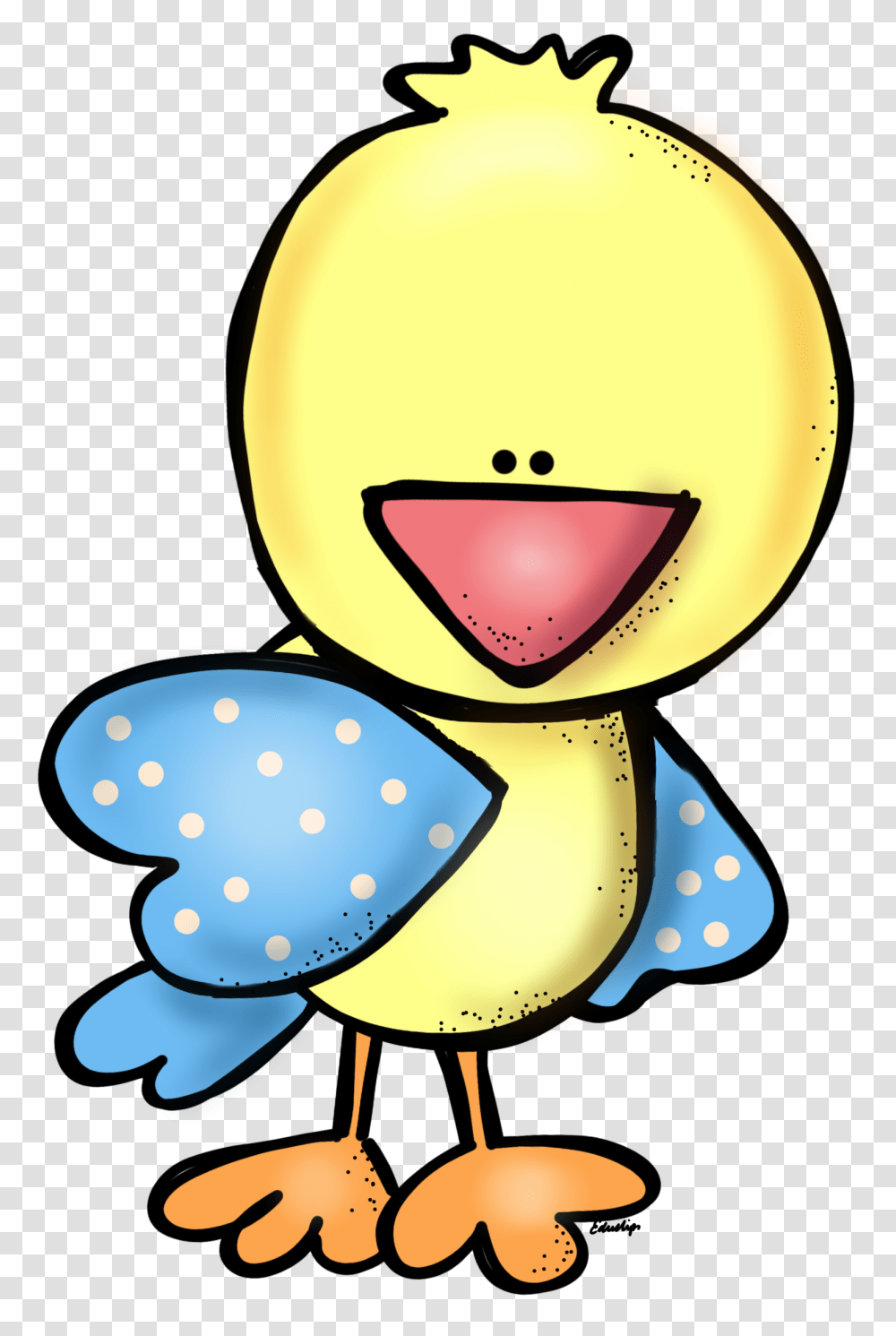 Yellow Bird With Blue Wings Educlips, Food, Sweets, Confectionery, Plant Transparent Png