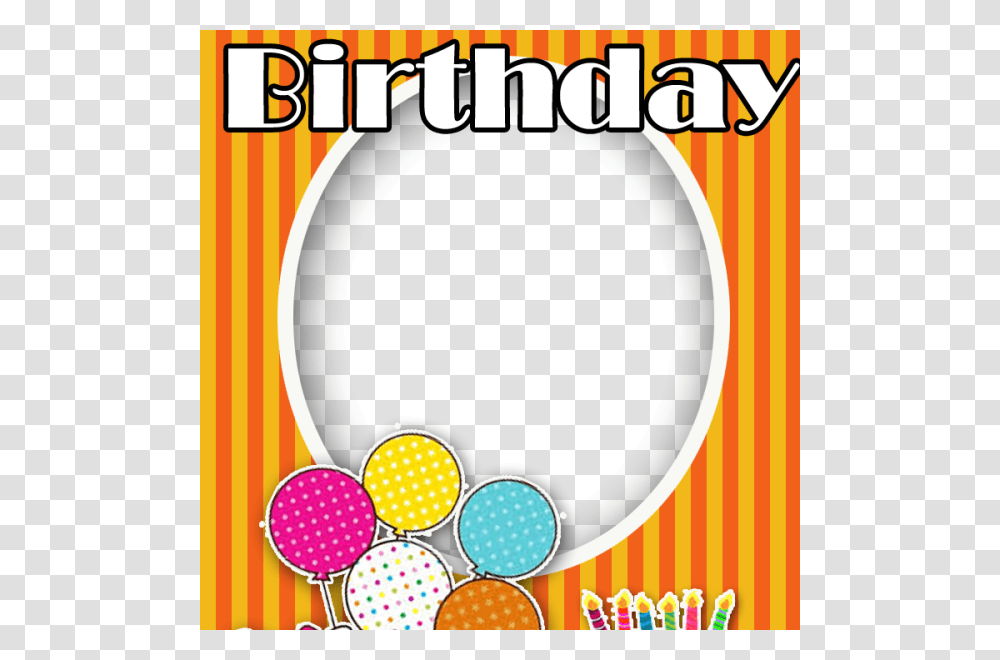 Yellow Birthday Frame, Balloon, Label Transparent Png