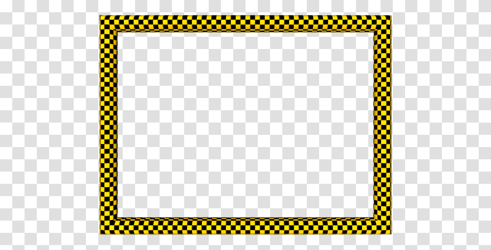 Yellow Black Funky Checker Rectangular Powerpoint Border Borders, Rug, Pac Man Transparent Png