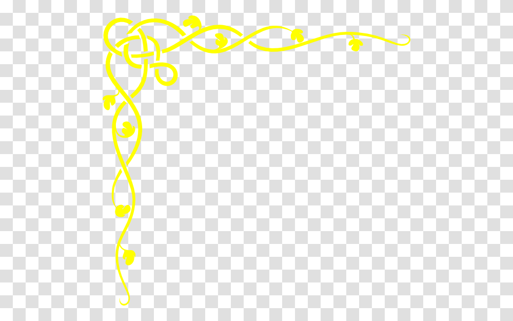 Yellow Border Simple, Floral Design, Pattern Transparent Png
