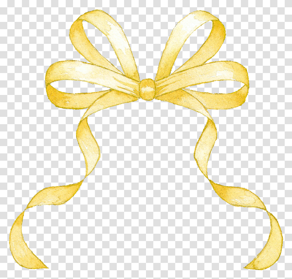 Yellow Bow Gift Art, Apparel, Knot Transparent Png