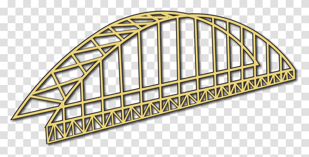 Yellow Bridge Clip Art, Building, Architecture, Arch Bridge, Arched Transparent Png