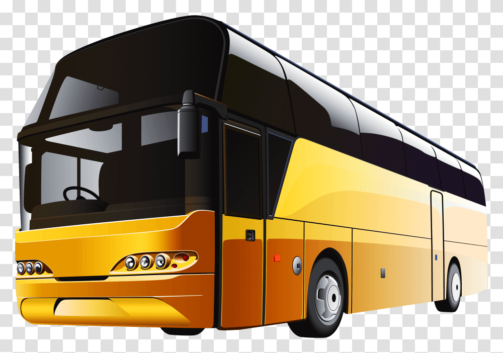 Yellow Bus Clipart Bus Clipart, Vehicle, Transportation, Tour Bus, School Bus Transparent Png