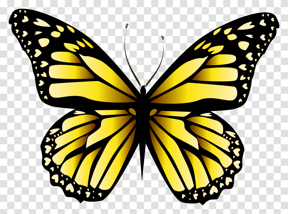 Yellow Butterfly Clipar Image Yellow Butterfly, Monarch, Insect, Invertebrate, Animal Transparent Png