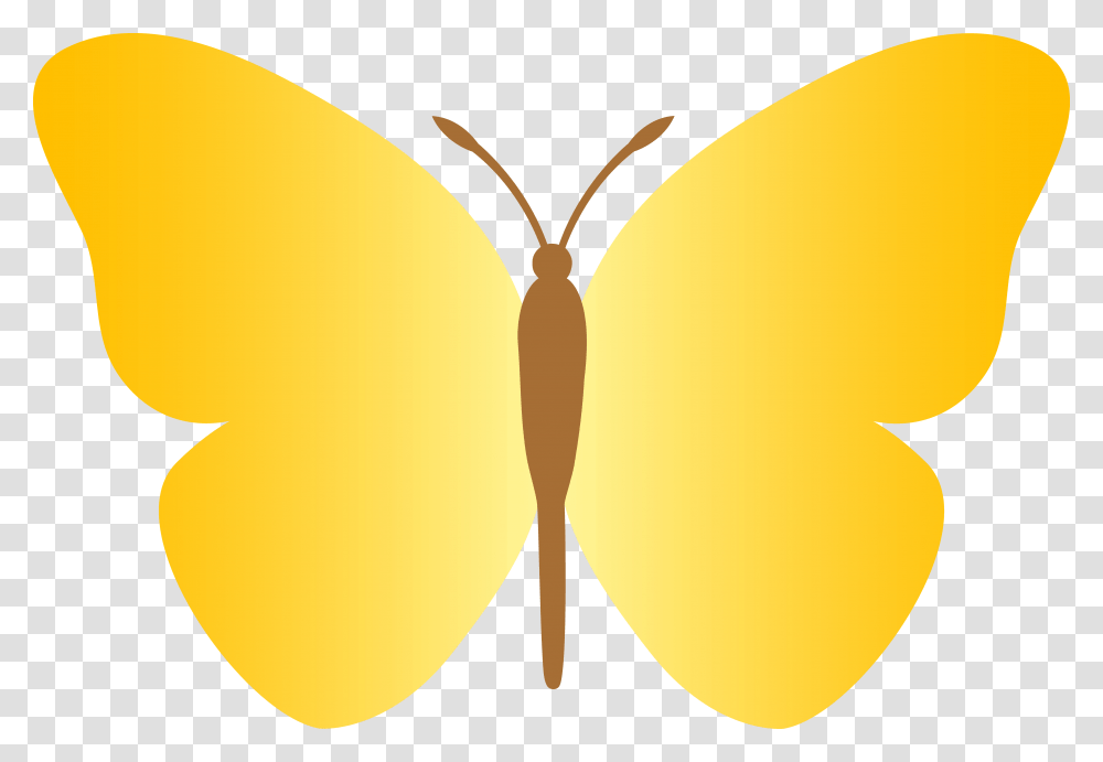 Yellow Butterfly Clipart Butterfly Of Plain Yellow Colour, Plant, Pattern, Balloon, Food Transparent Png