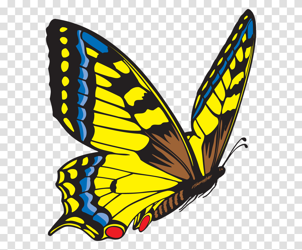 Yellow Butterfly Clipart, Monarch, Insect, Invertebrate, Animal Transparent Png
