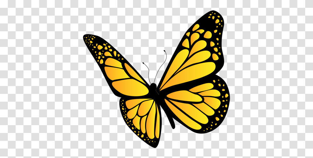 Yellow Butterfly Design & Svg Vector File Blue Butterfly With Ribbon, Monarch, Insect, Invertebrate, Animal Transparent Png