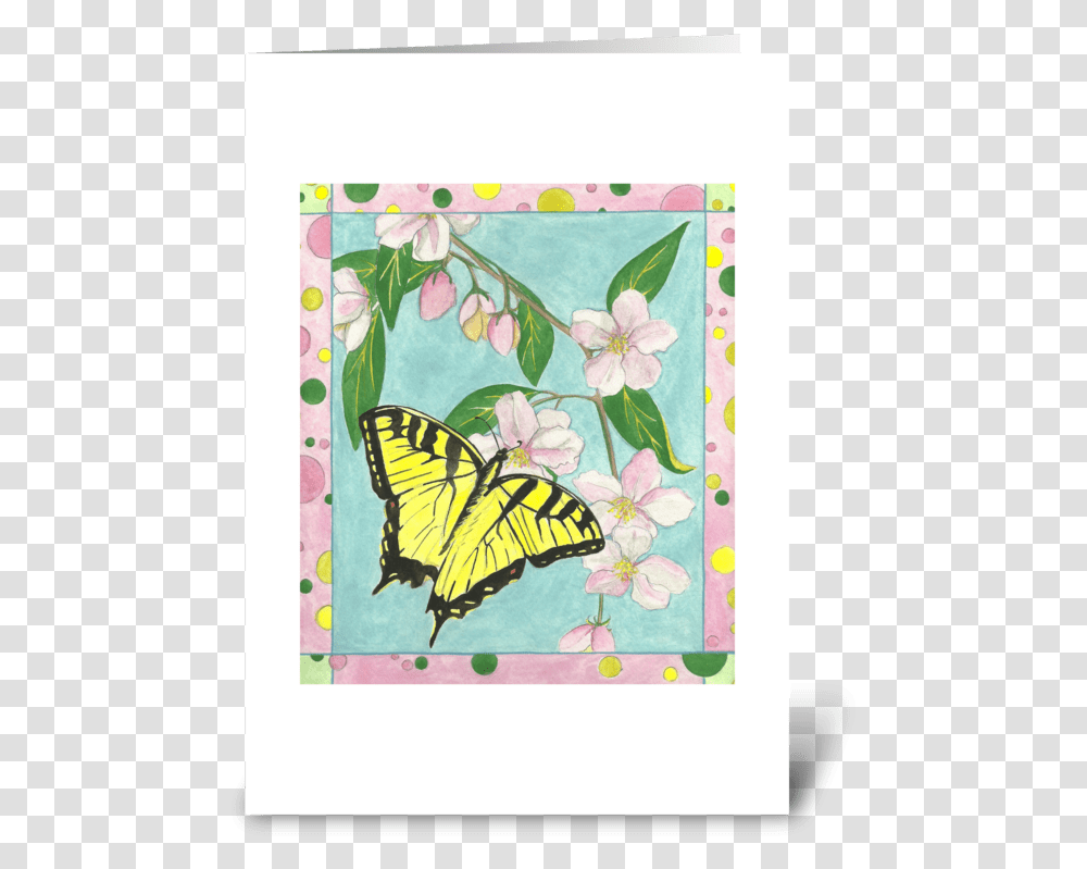 Yellow Butterfly Greeting Card Papilio Machaon, Insect, Invertebrate, Animal Transparent Png