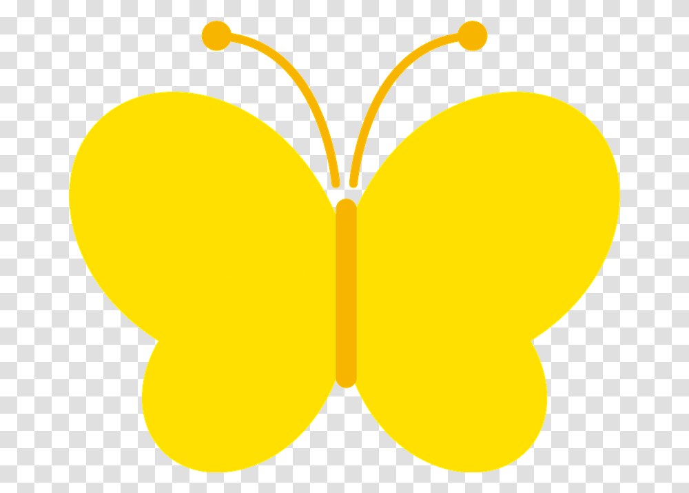 Yellow Butterfly Insect Clipart, Tennis Ball, Sport, Sports, Plant Transparent Png