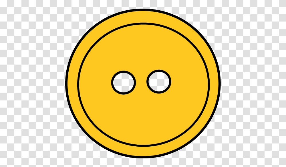 Yellow Button Clip Art Image, Pac Man, Apparel Transparent Png