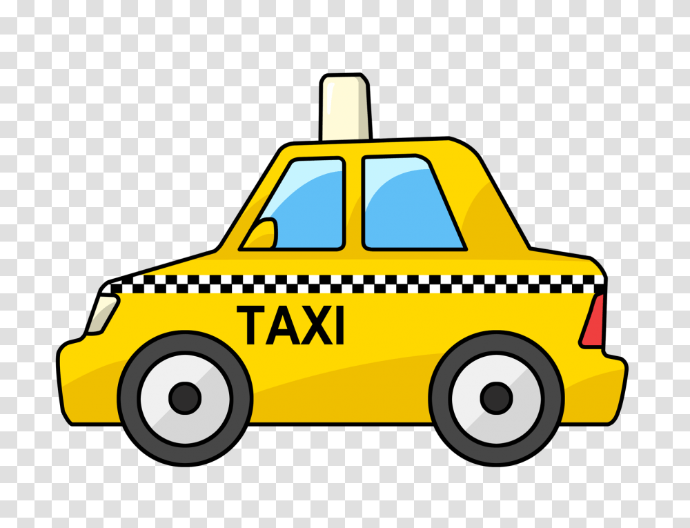 Yellow Cab Outline Shop Taxi Clip Art, Car, Vehicle, Transportation, Automobile Transparent Png