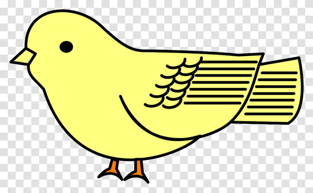 Yellow Cartoon Bird, Animal, Poultry, Fowl, Chicken Transparent Png