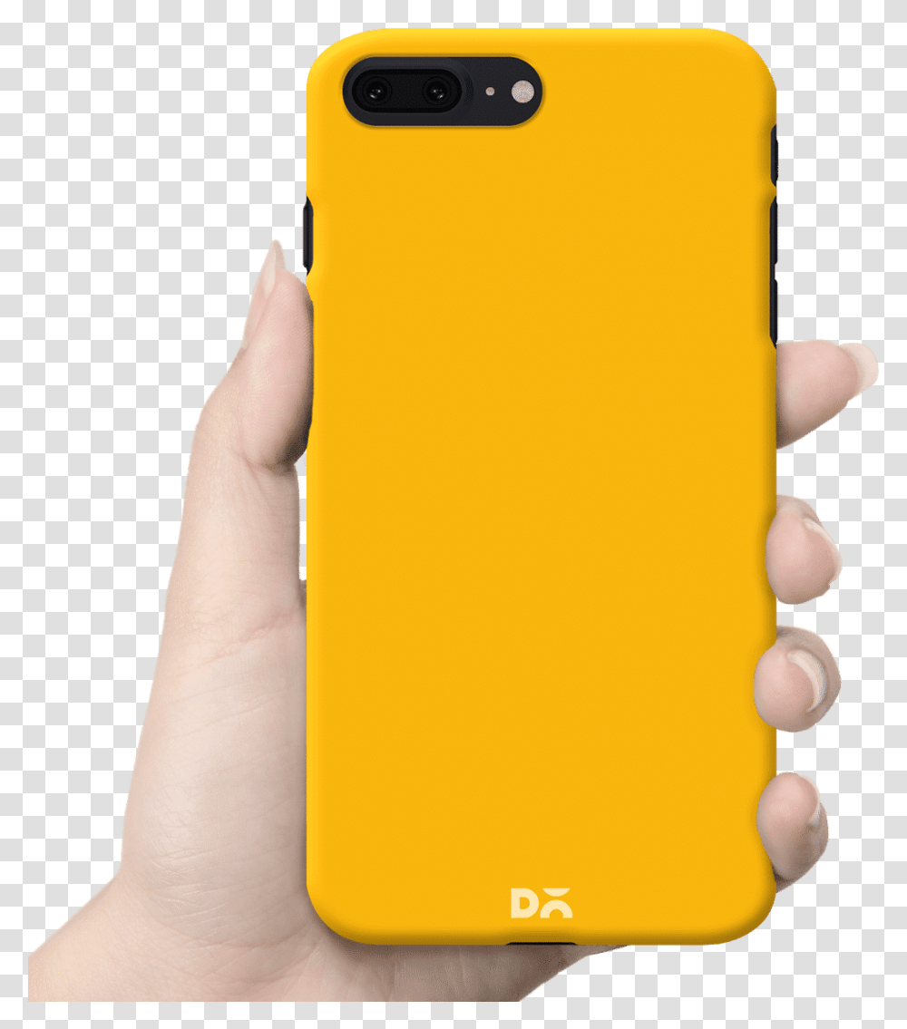 Yellow Case On Black Iphone 7 Plus, Mobile Phone, Electronics, Cell Phone, Person Transparent Png